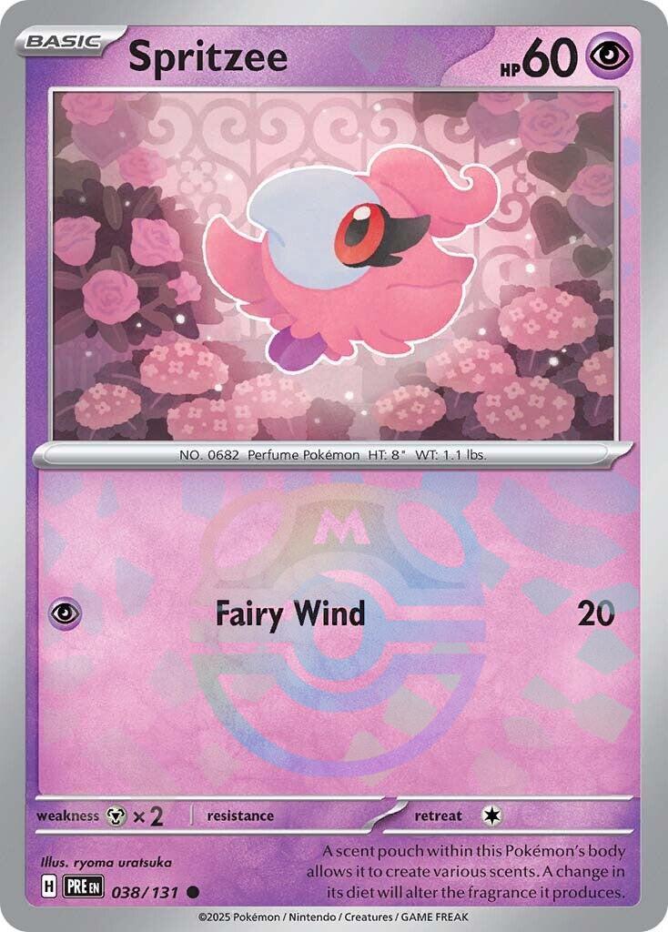 Spritzee (038/131) (Master Ball Pattern) [Scarlet & Violet: Prismatic Evolutions] | The Time Vault CA