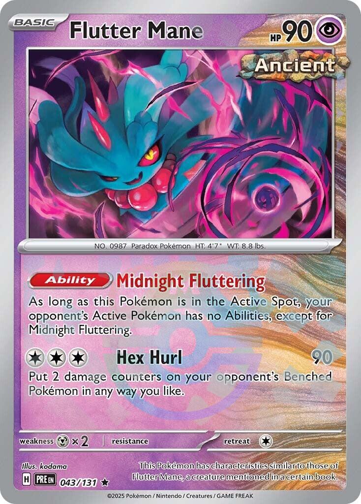 Flutter Mane (043/131) (Master Ball Pattern) [Scarlet & Violet: Prismatic Evolutions] | The Time Vault CA