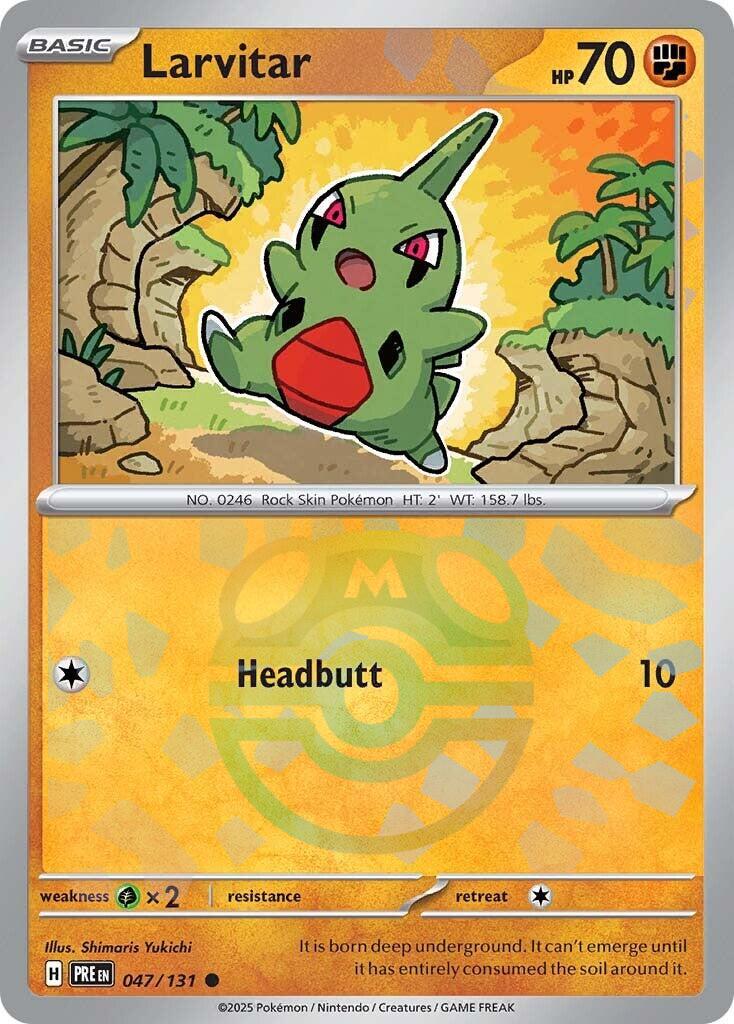 Larvitar (047/131) (Master Ball Pattern) [Scarlet & Violet: Prismatic Evolutions] | The Time Vault CA