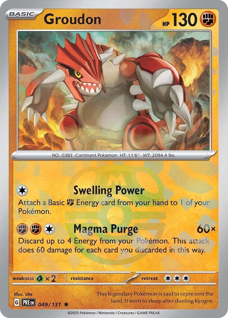Groudon (049/131) (Master Ball Pattern) [Scarlet & Violet: Prismatic Evolutions] | The Time Vault CA