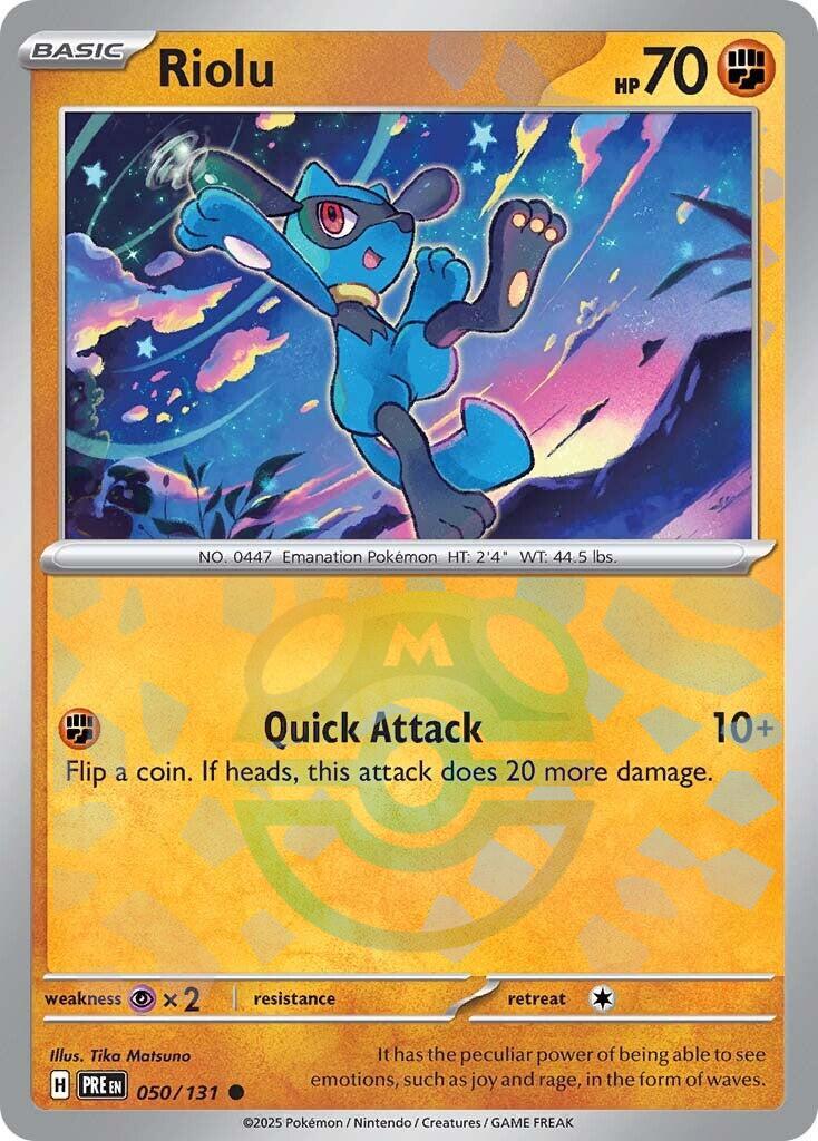 Riolu (050/131) (Master Ball Pattern) [Scarlet & Violet: Prismatic Evolutions] | The Time Vault CA