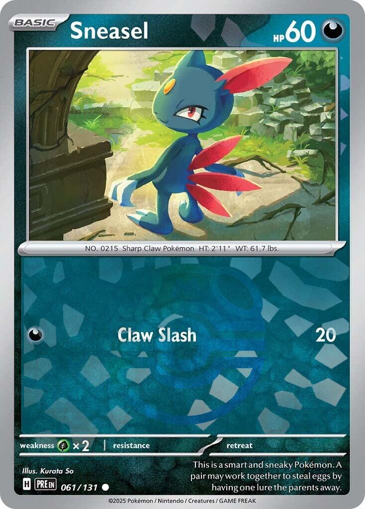 Sneasel (061/131) (Master Ball Pattern) [Scarlet & Violet: Prismatic Evolutions] | The Time Vault CA