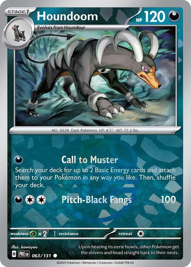 Houndoom (063/131) (Master Ball Pattern) [Scarlet & Violet: Prismatic Evolutions] | The Time Vault CA