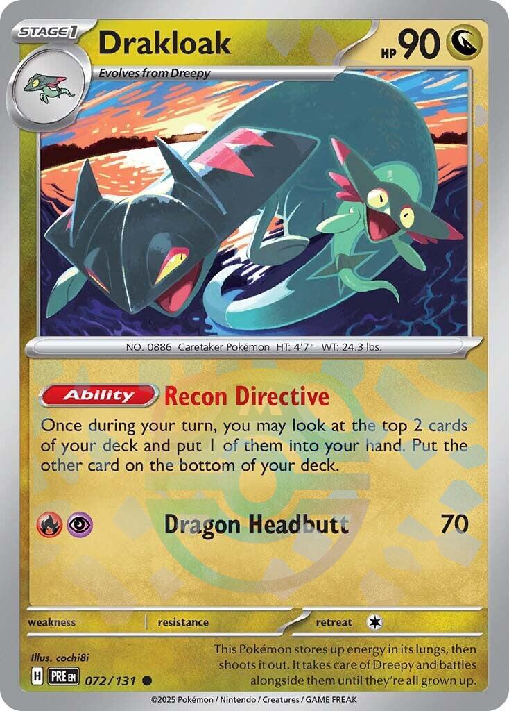 Drakloak (072/131) (Master Ball Pattern) [Scarlet & Violet: Prismatic Evolutions] | The Time Vault CA