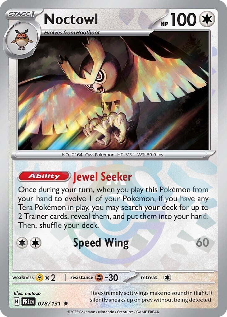Noctowl (078/131) (Master Ball Pattern) [Scarlet & Violet: Prismatic Evolutions] | The Time Vault CA