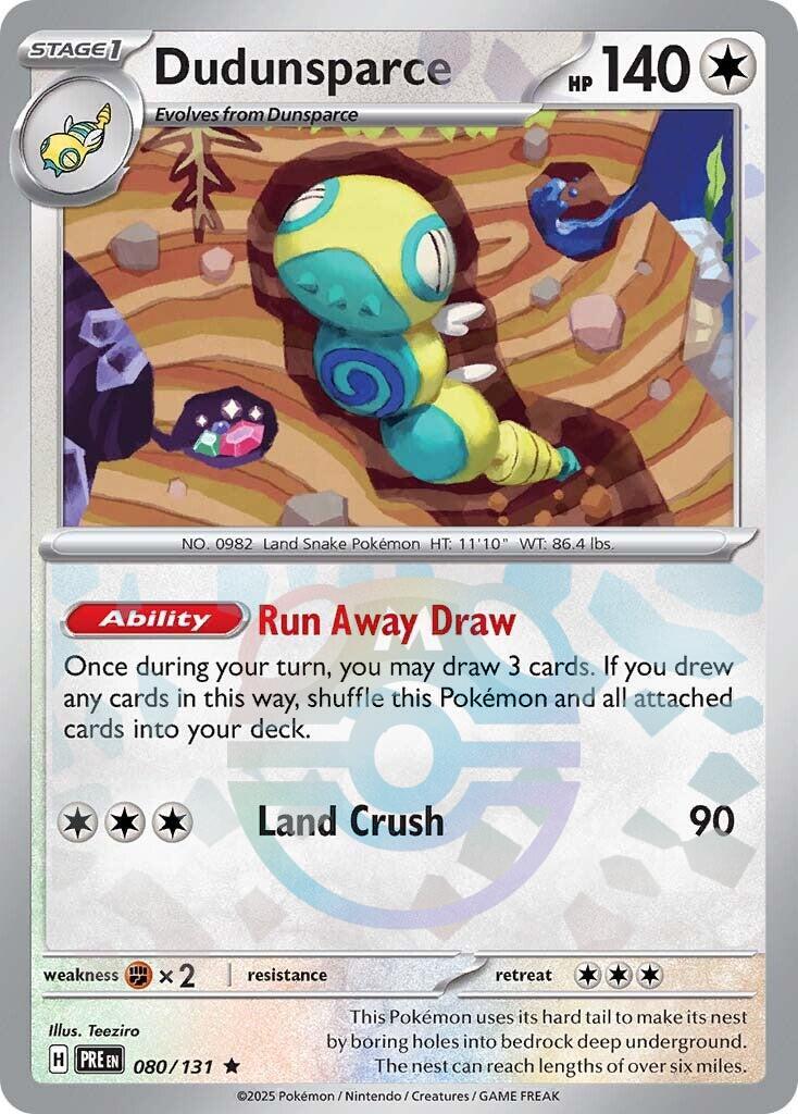 Dudunsparce (080/131) (Master Ball Pattern) [Scarlet & Violet: Prismatic Evolutions] | The Time Vault CA