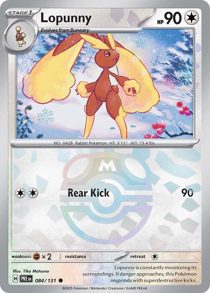 Lopunny (084/131) (Master Ball Pattern) [Scarlet & Violet: Prismatic Evolutions] | The Time Vault CA