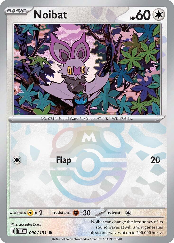 Noibat (090/131) (Master Ball Pattern) [Scarlet & Violet: Prismatic Evolutions] | The Time Vault CA