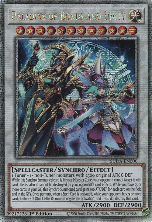 Paladins of Bonds and Unity [SUDA-EN000] Quarter Century Secret Rare | The Time Vault CA