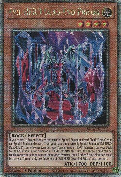 Evil HERO Dead-End Prison (Quarter Century Secret Rare) [SUDA-EN002] Quarter Century Secret Rare | The Time Vault CA