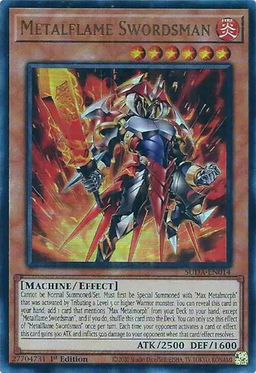 Metalflame Swordsman [SUDA-EN014] Ultra Rare | The Time Vault CA