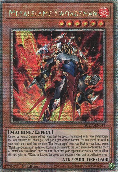 Metalflame Swordsman (Quarter Century Secret Rare) [SUDA-EN014] Quarter Century Secret Rare | The Time Vault CA