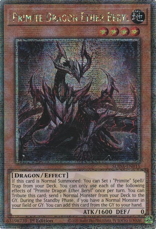 Primite Dragon Ether Beryl (Quarter Century Secret Rare) [SUDA-EN015] Quarter Century Secret Rare | The Time Vault CA