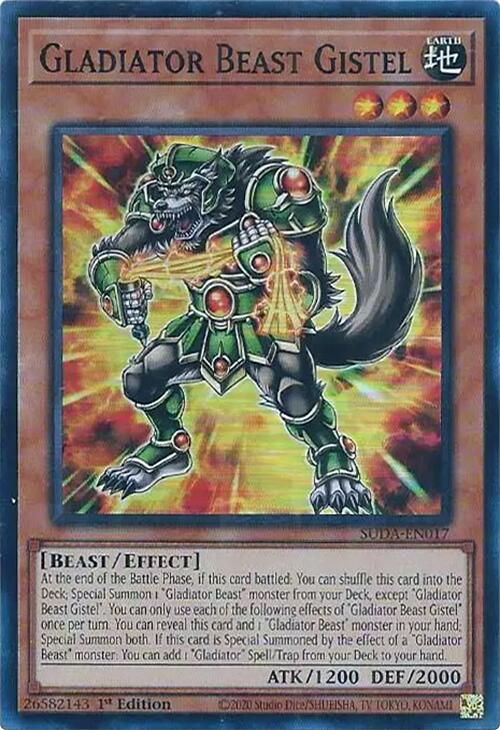 Gladiator Beast Gistel [SUDA-EN017] Super Rare | The Time Vault CA