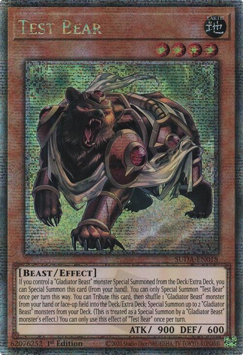 Test Bear (Quarter Century Secret Rare) [SUDA-EN018] Quarter Century Secret Rare | The Time Vault CA