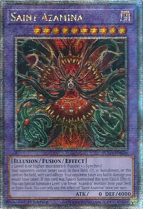 Saint Azamina (Quarter Century Secret Rare) [SUDA-EN036] Quarter Century Secret Rare | The Time Vault CA