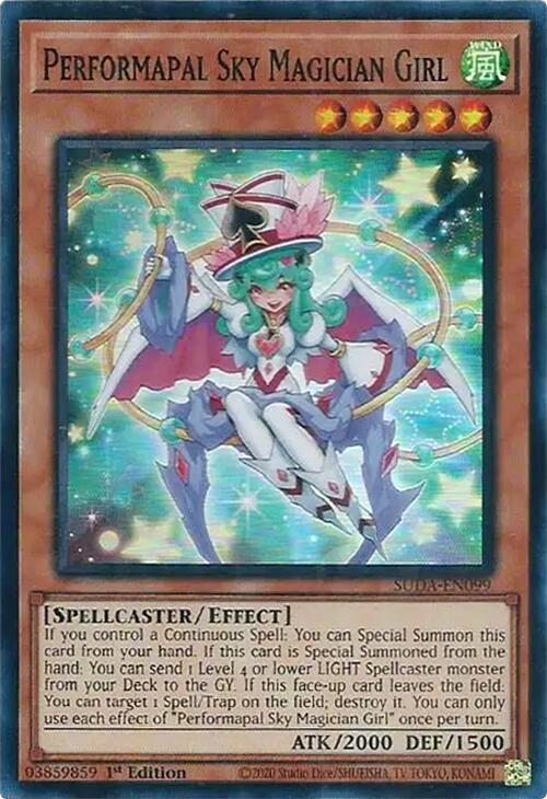 Performapal Sky Magician Girl [SUDA-EN099] Super Rare | The Time Vault CA