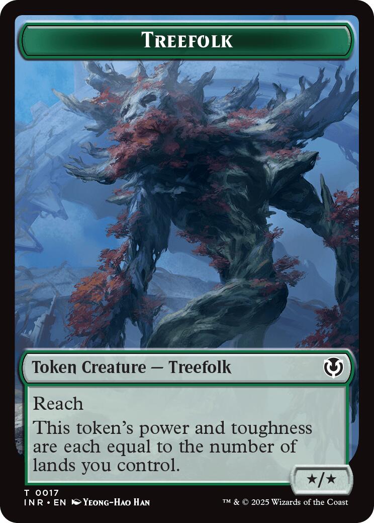 Treefolk // Emblem - Wrenn and Seven Double-Sided Token [Innistrad Remastered Tokens] | The Time Vault CA