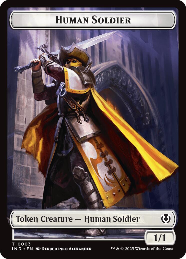 Eldrazi Horror // Human Soldier (0003) Double-Sided Token [Innistrad Remastered Tokens] | The Time Vault CA