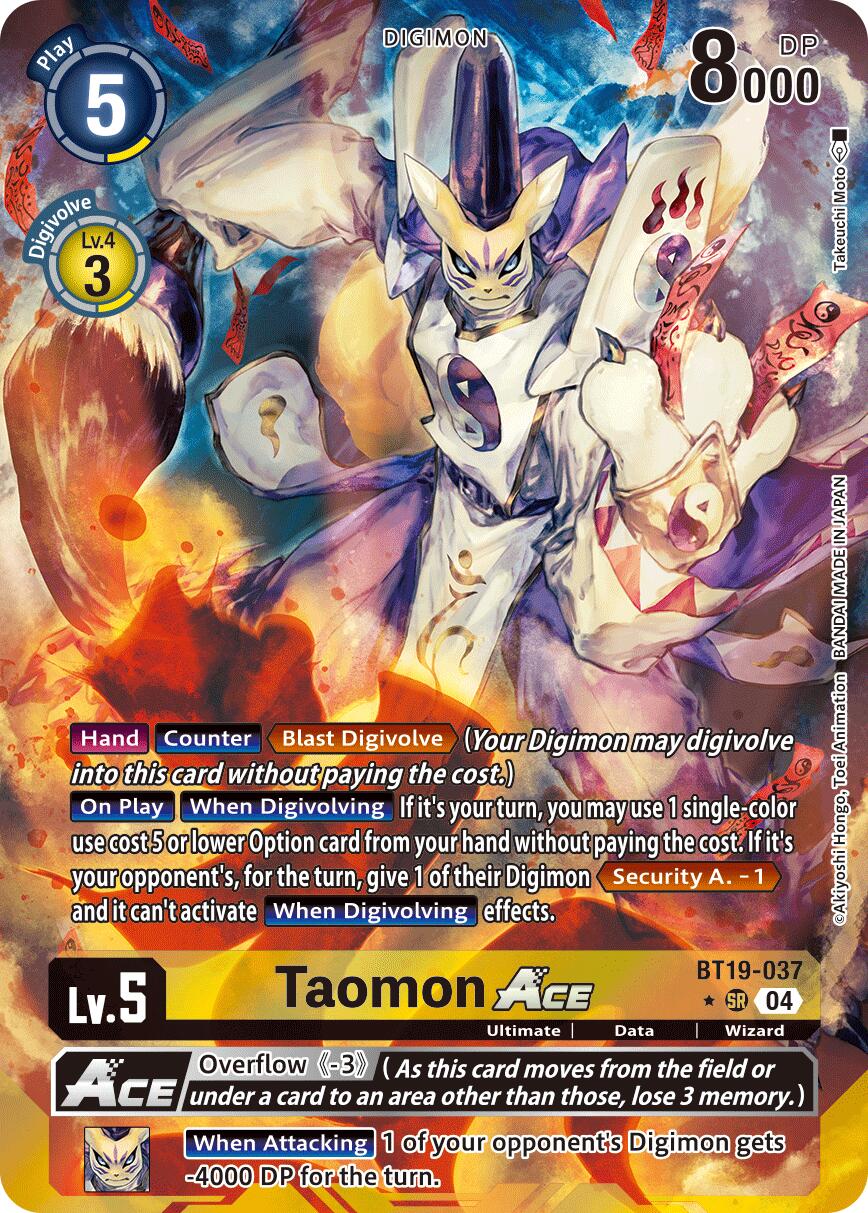 Taomon ACE [BT19-037] (Alternate Art) [Release Special Booster Ver.2.5] | The Time Vault CA