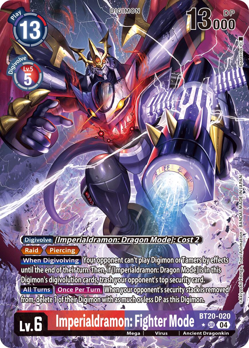 Imperialdramon: Fighter Mode [BT20-020] (Alternate Art) [Release Special Booster Ver.2.5] | The Time Vault CA