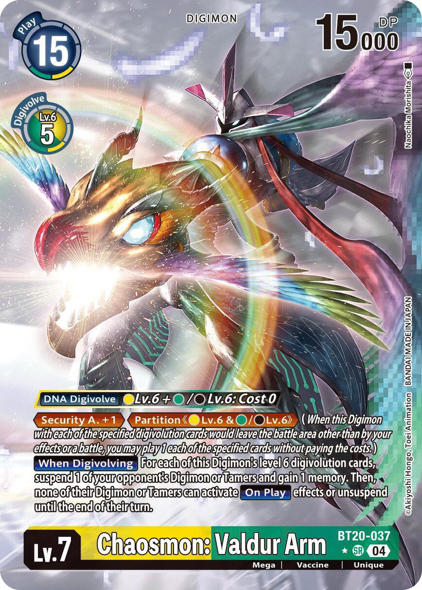 Chaosmon: Valdur Arm [BT20-037] (Alternate Art) [Release Special Booster Ver.2.5] | The Time Vault CA