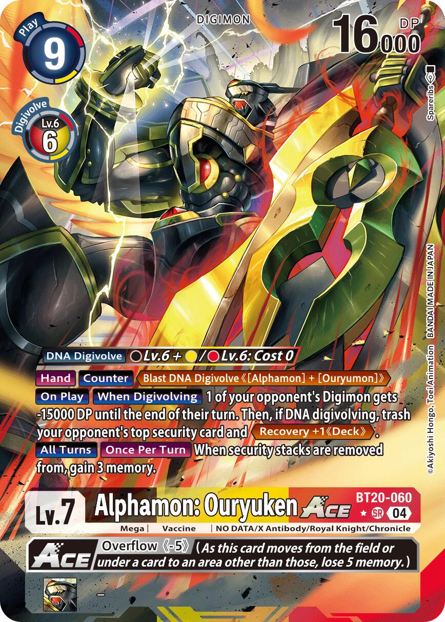 Alphamon: Ouryuken ACE [BT20-060] (Alternate Art) [Release Special Booster Ver.2.5] | The Time Vault CA