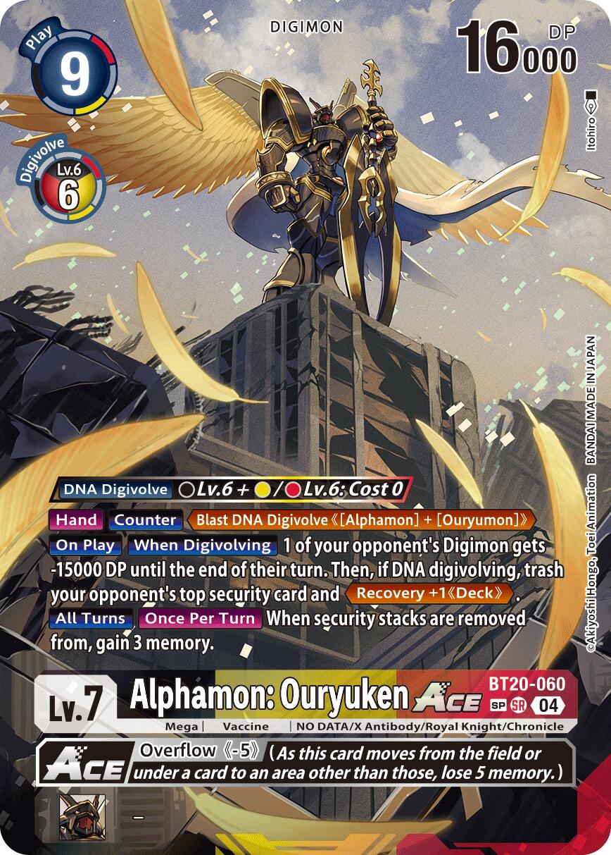 Alphamon: Ouryuken ACE [BT20-060] (Textured) [Release Special Booster Ver.2.5] | The Time Vault CA