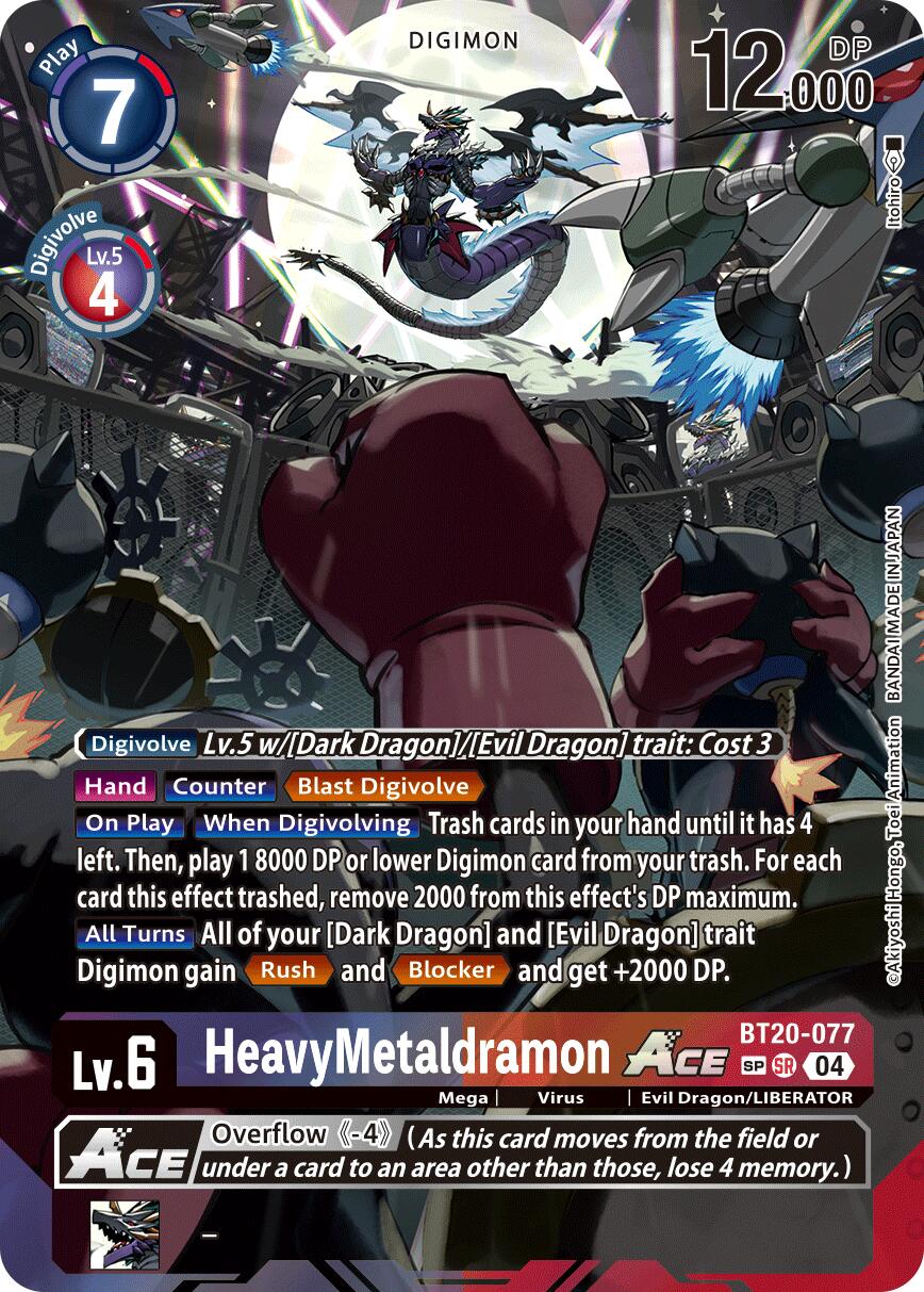 HeavyMetaldramon ACE [BT20-077] (Textured) [Release Special Booster Ver.2.5] | The Time Vault CA