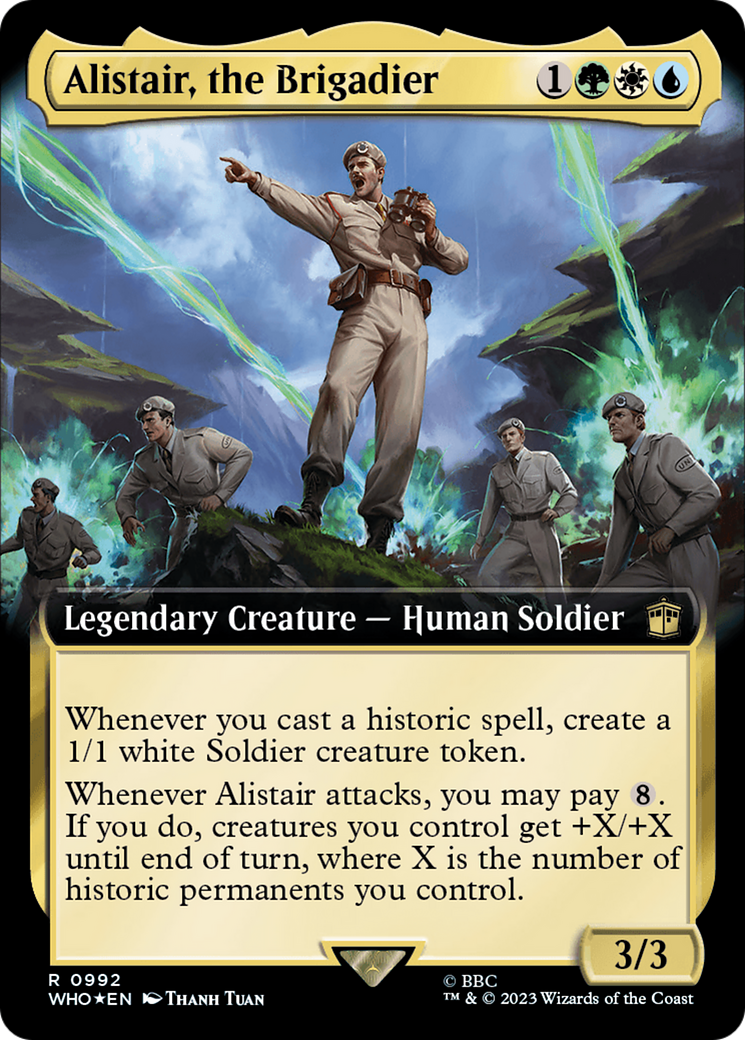 Alistair, the Brigadier (Extended Art) (Surge Foil) [Doctor Who] | The Time Vault CA