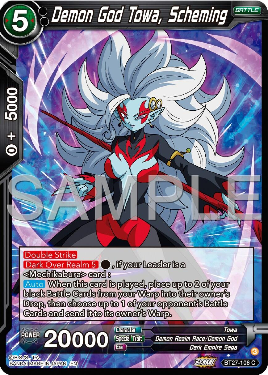 Demon God Towa, Scheming (BT27-106) [History of Z] | The Time Vault CA