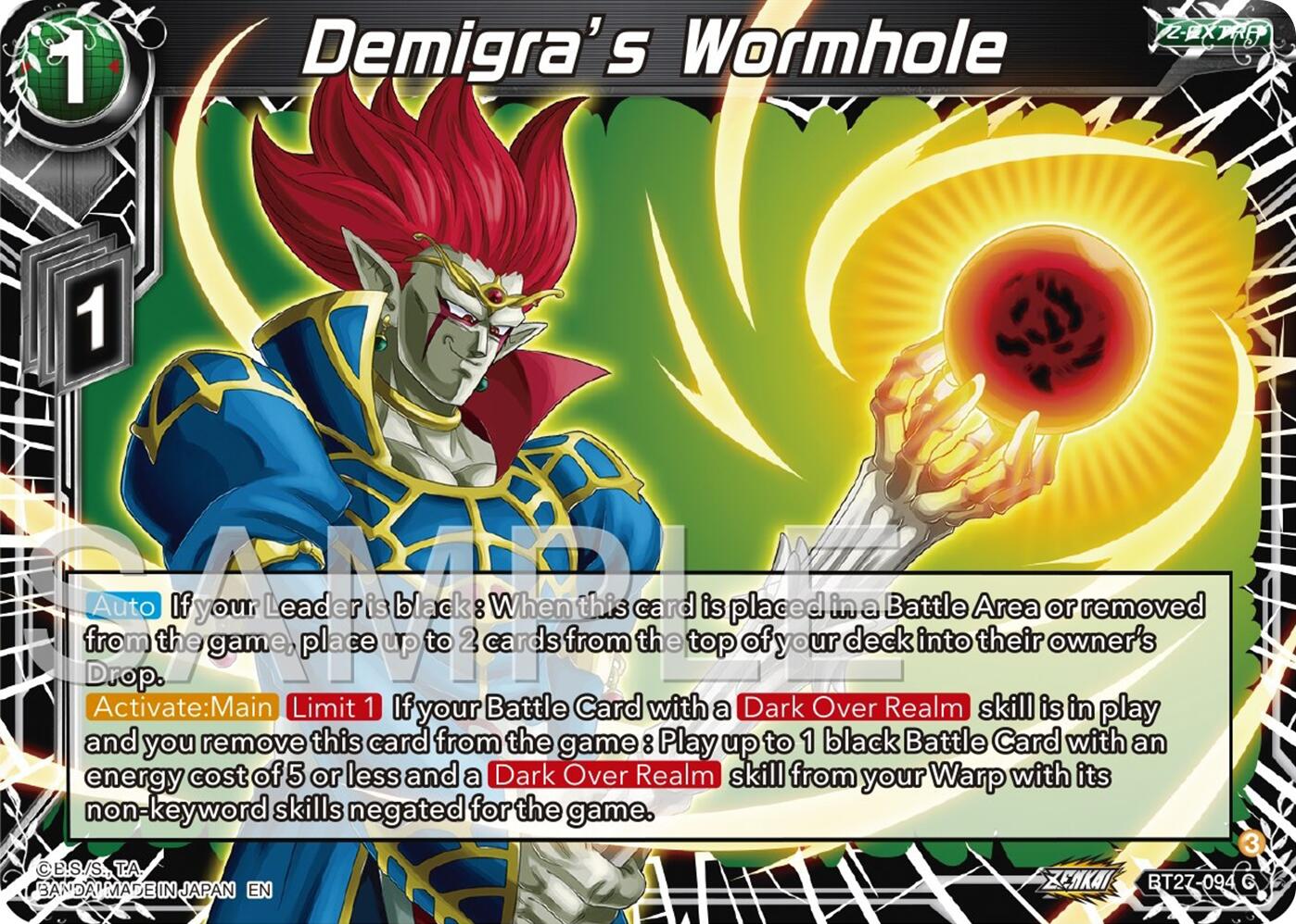 Demigra's Wormhole (BT27-094) [History of Z] | The Time Vault CA