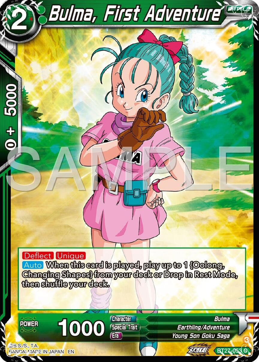 Bulma, First Adventure (BT27-053) [History of Z] | The Time Vault CA