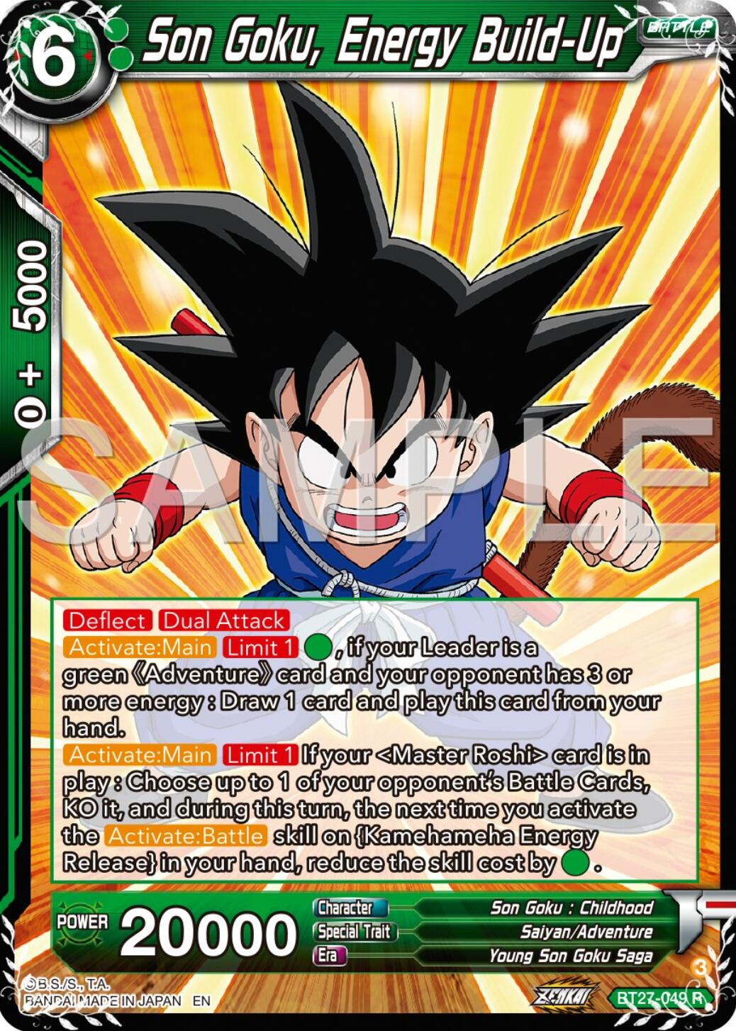 Son goku, Enegry Build-Up (BT27-049) [History of Z] | The Time Vault CA