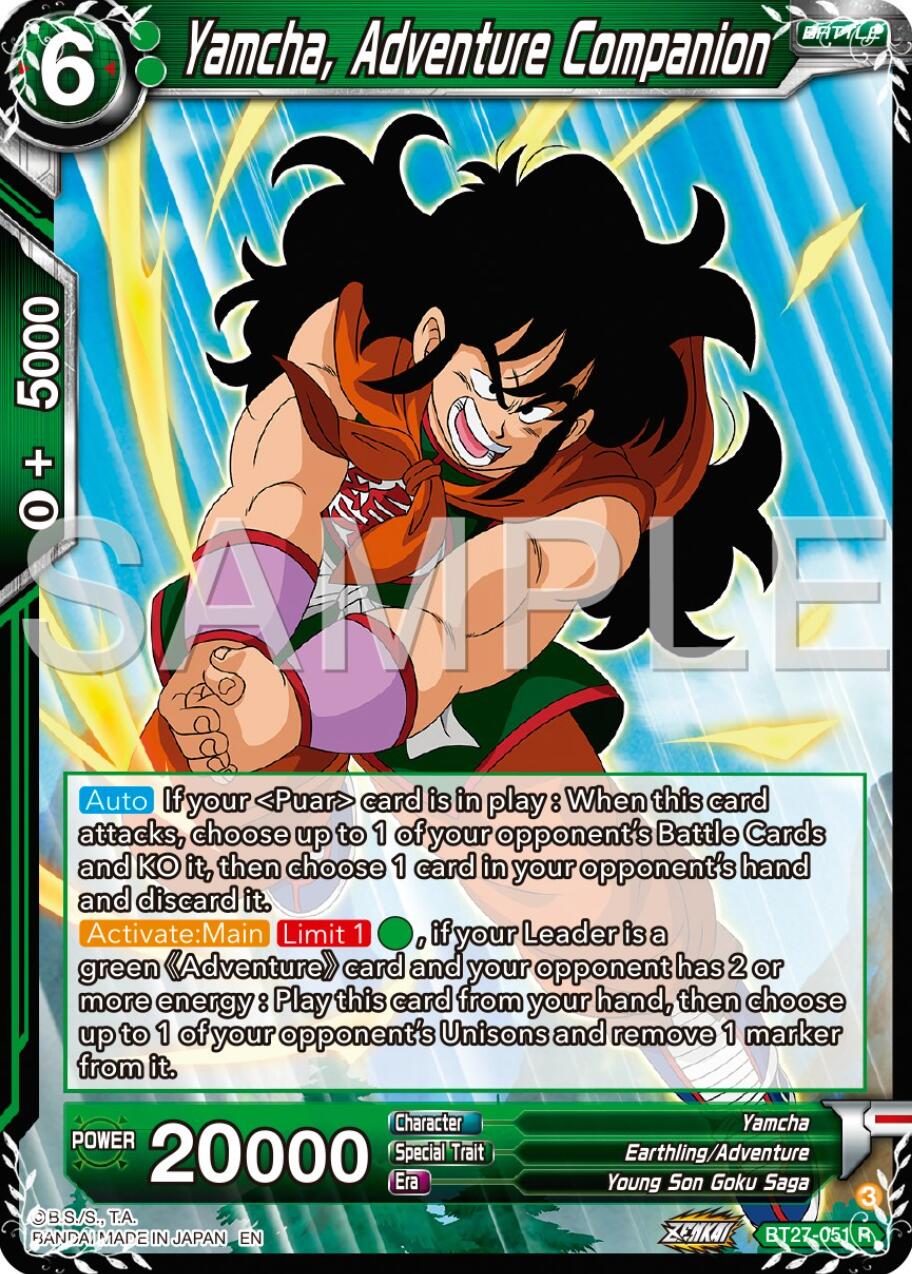 Yamcha, Adventure Companion (BT27-051) [History of Z] | The Time Vault CA