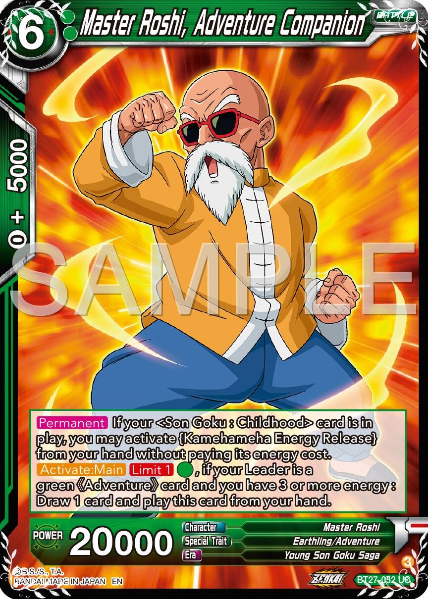 Master Roshi, Adventure Companion (BT27-052) [History of Z] | The Time Vault CA