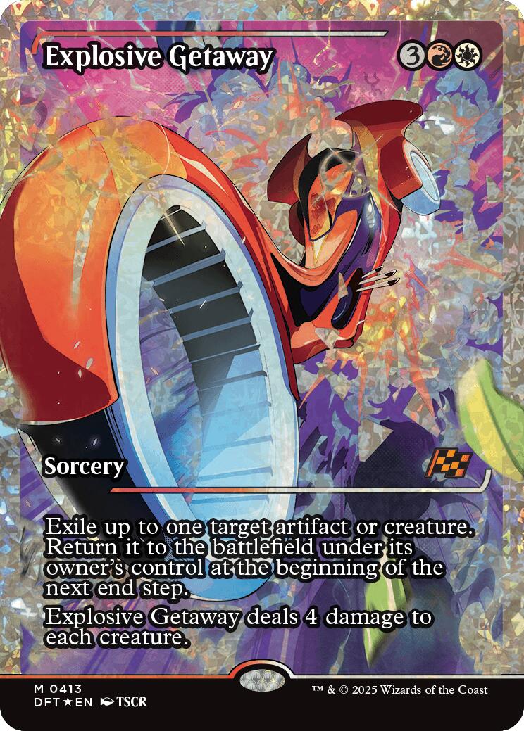 Explosive Getaway (Showcase Fracture Foil) (Japanese) [Aetherdrift] | The Time Vault CA