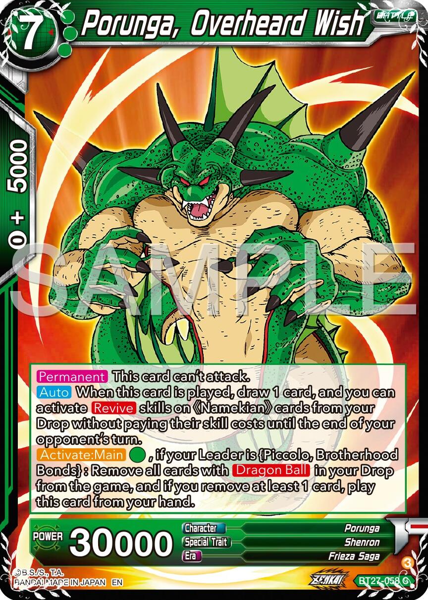 Porunga, Overheard Wish (BT27-058) [History of Z] | The Time Vault CA