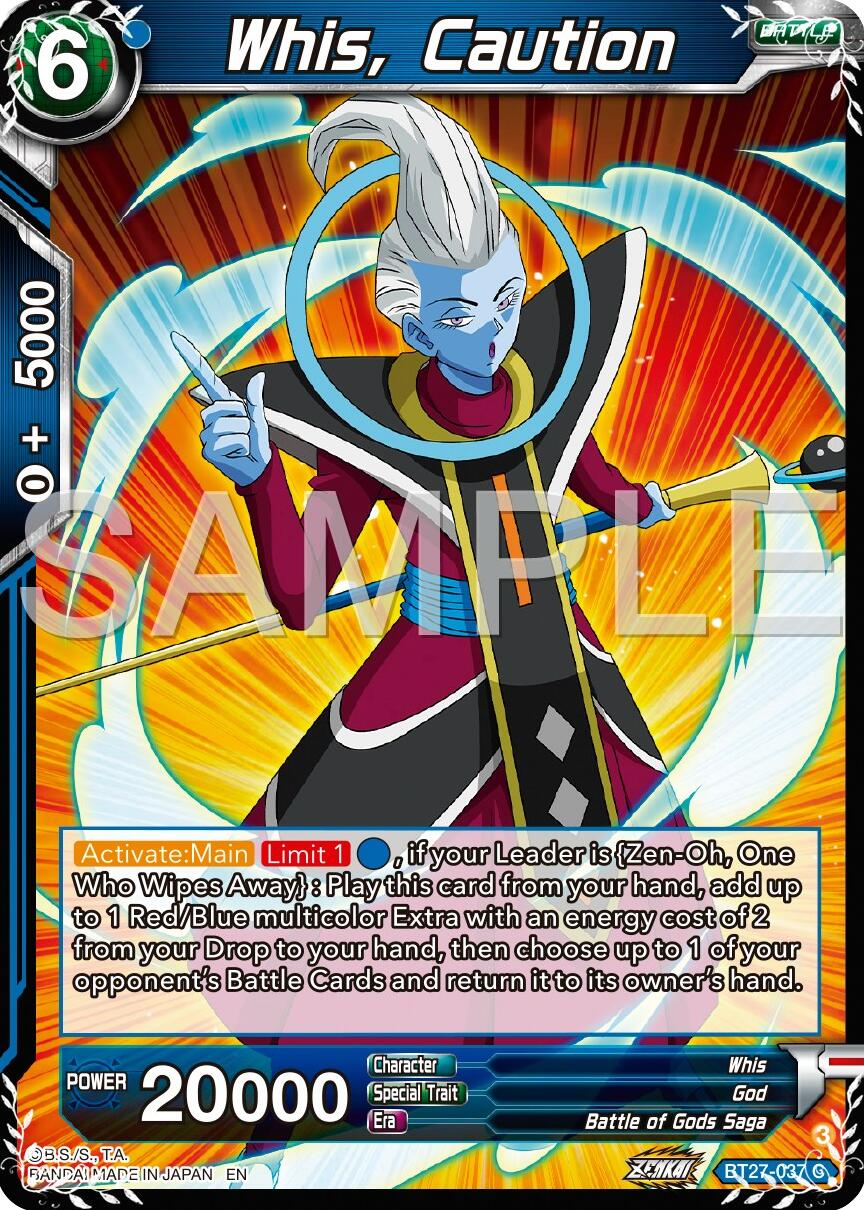 Whis, Caution (BT27-037) [History of Z] | The Time Vault CA