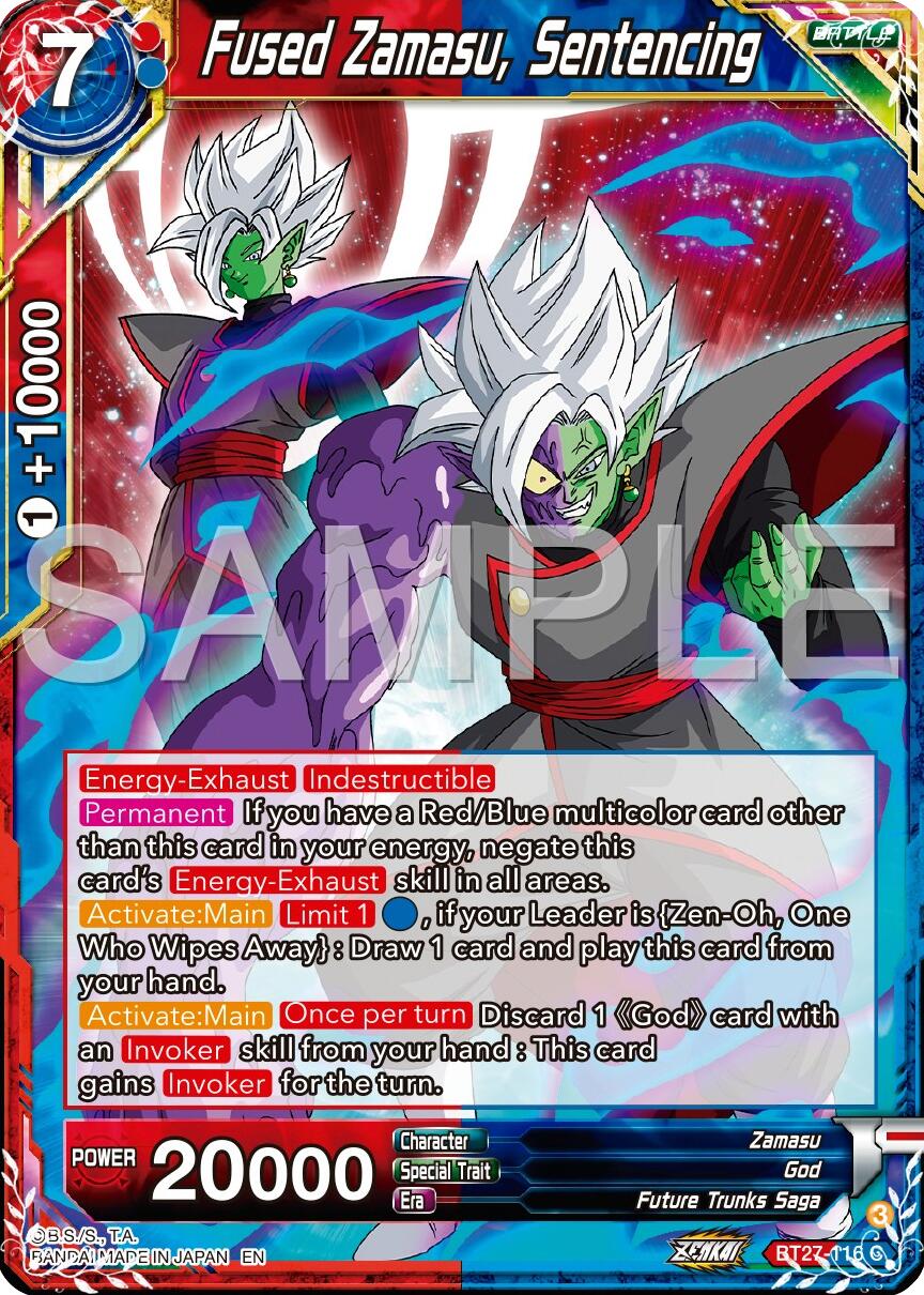 Fused Zamasu, Sentencing (BT27-116) [History of Z] | The Time Vault CA