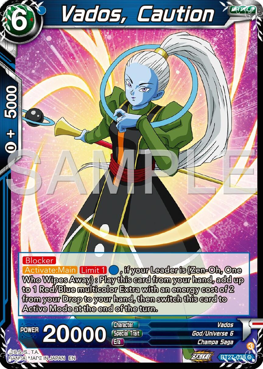 Vados, Caution (BT27-038) [History of Z] | The Time Vault CA