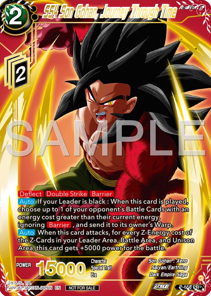 SS4 Son Gohan, Journey Through Time (Gold Stamped) (P-658) [Promotion Cards] | The Time Vault CA