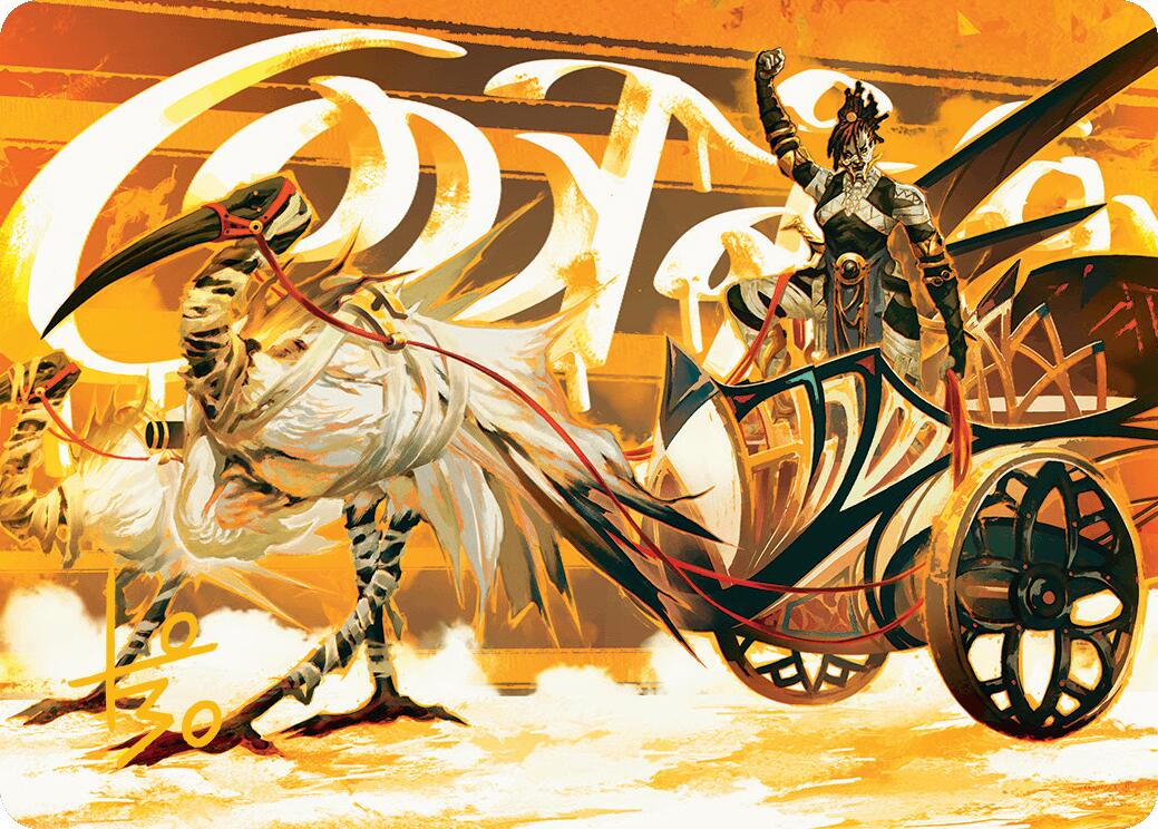 Skyseer's Chariot Art Card (Gold-Stamped Signature) [Aetherdrift Art Series] | The Time Vault CA