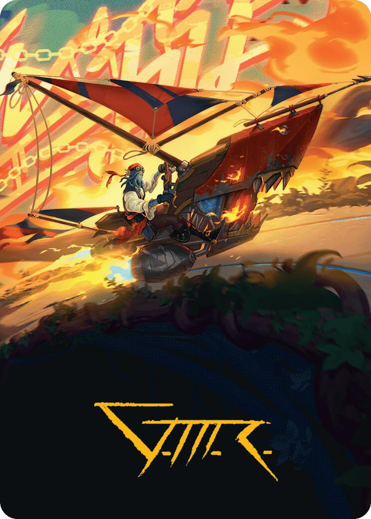 Boosted Sloop Art Card (Gold-Stamped Signature) [Aetherdrift Art Series] | The Time Vault CA