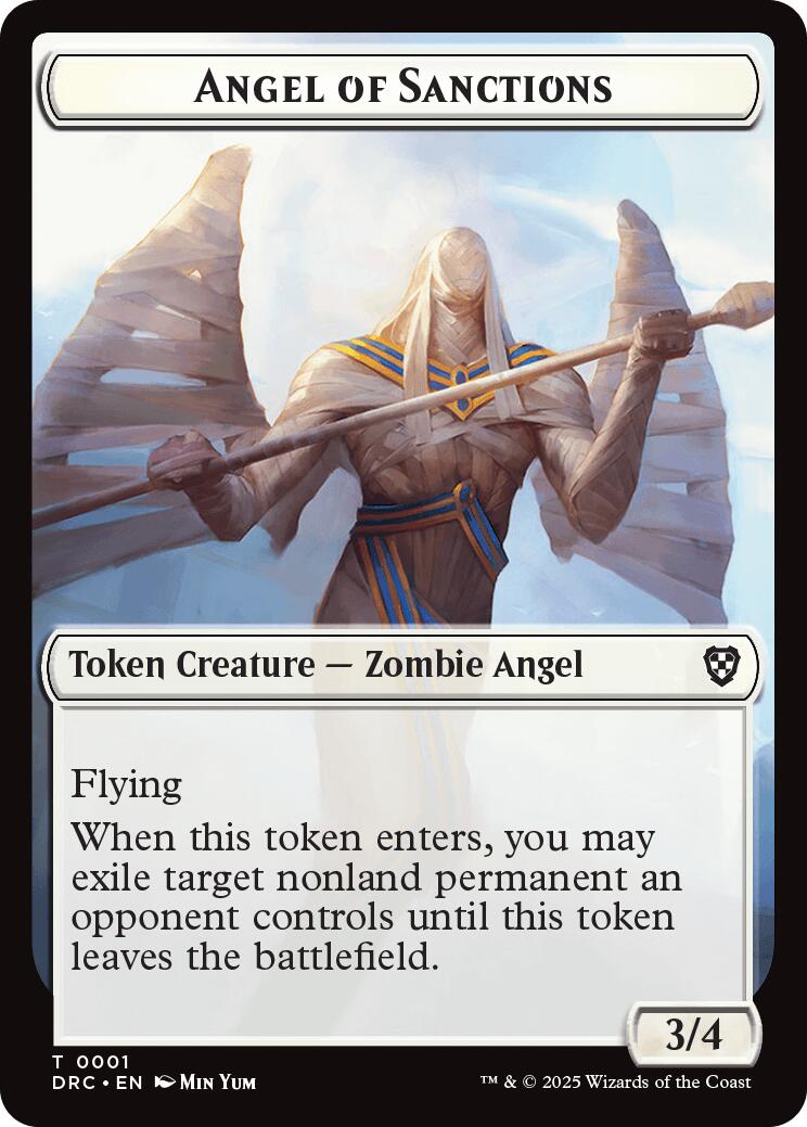 Angel of Sanctions // Vizier of Many Faces Double-Sided Token [Aetherdrift Commander] | The Time Vault CA