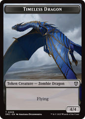 Timeless Dragon // Zombie (0007) Double-Sided Token [Aetherdrift Tokens] | The Time Vault CA