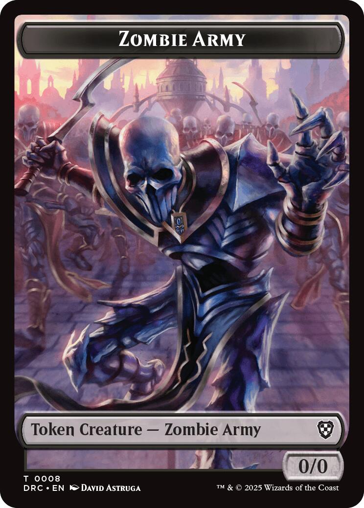 Zombie Army // Zombie Warrior Double-Sided Token [Aetherdrift Tokens] | The Time Vault CA