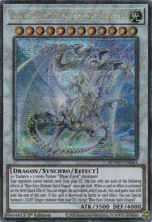 Blue-Eyes Ultimate Spirit Dragon (Quarter Century Secret Rare) [SDWD-EN043] Quarter Century Secret Rare | The Time Vault CA