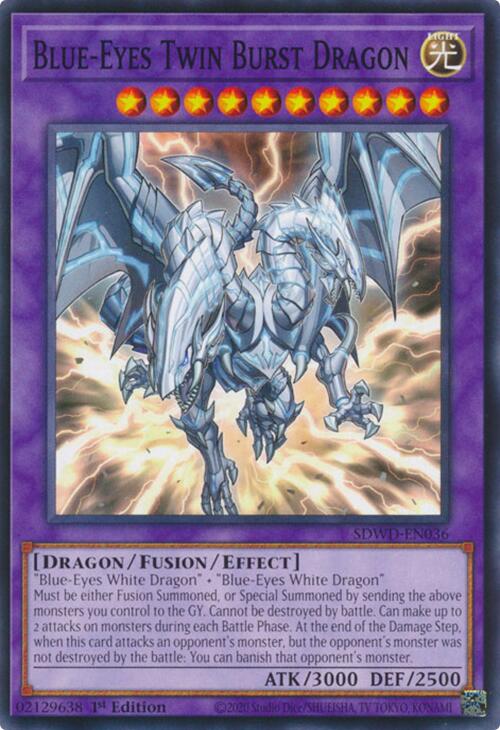 Blue-Eyes Twin Burst Dragon [SDWD-EN036] Common | The Time Vault CA