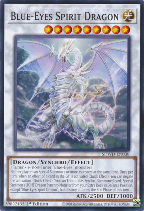 Blue-Eyes Spirit Dragon [SDWD-EN038] Common | The Time Vault CA